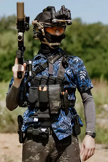 Chest Rig COMPACT - Buckle-up, MOLLE Laser Cut - Multicamo Black [8FIELDS]