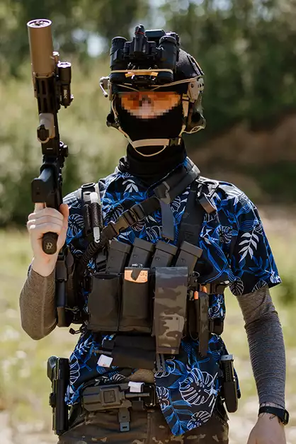 Chest Rig COMPACT - Buckle-up, MOLLE Laser Cut - Multicamo Black [8FIELDS]