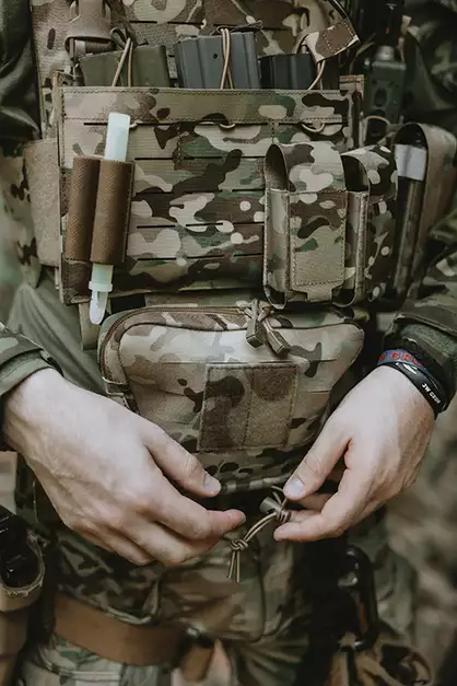Lower utility pouch for accessories with shockcord retention, Laser Cut - Multicamo [8FIELDS]
