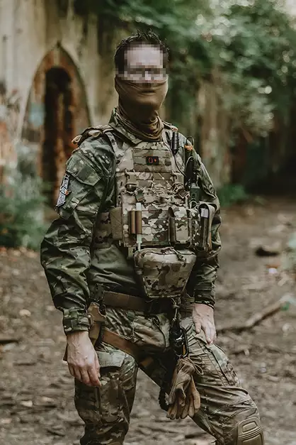 Lower utility pouch for accessories with shockcord retention, Laser Cut - Multicamo [8FIELDS]