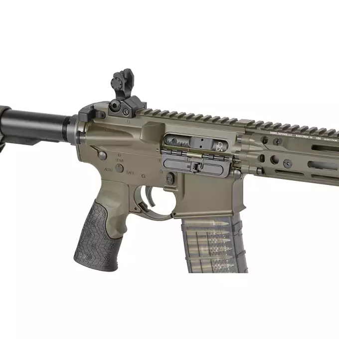 [Zestaw] Replika gazowa karabinka Daniel Defense DDM4 MK18 RIII 9.5 Lightning Serie - Brown [EMG] + Magazynek LANCER L5 5.56 AWN Green Gaz do karabinków gazowych CGS, MWS - Black [EMG]