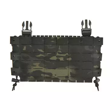 Buckle-up COMPACT Panel - insert for 3 magazines, MOLLE Laser Cut - Multicam Black [8FIELDS]