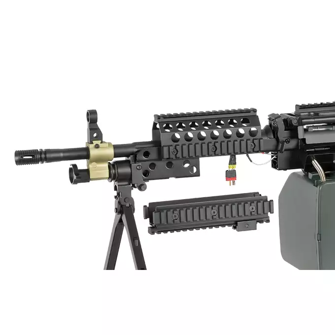 [Zestaw] Replika karabinu maszynowego FN MK46 MOD 0 SOCOM [A&amp;K] + Kompaktowa luneta karabinowa 4x32 - Black [EM]