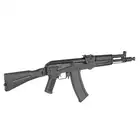 [Zestaw] Replika Karabinka AK-105 Sports Line ETU [S&amp;T] + Stalowy Mid-Cap na 140 kulek do AK74 - Black [BattleAxe]