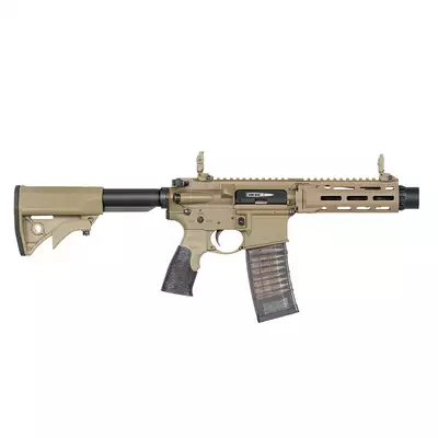 [Zestaw] Replika gazowa karabinka Daniel Defense DDM4PDW - Tan [EMG] + 30-kulkowy gazowy magazynek treningowy Lancer L5AWM .300 BLK - niebieski [EMG]