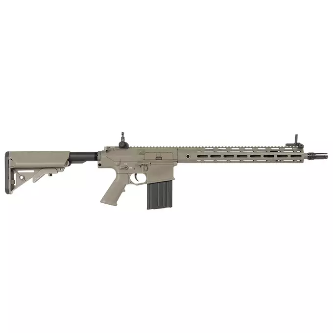 [Zestaw] Replika Airsoftowa EC-903 Edycja Advanced (ulepszony gearbox, programowalny ETU) - Dark Earth [E&amp;C] + Magazynek Mid-Cap Lancer L7AWM 7.62 na 180 kulek do AR-10/SR-25 [EMG]