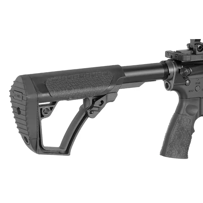 [Zestaw] Replika gazowa karabinka Daniel Defense DDM4 MK18 RIII 12.5 Lightning Serie - Black [EMG] + 30-kulkowy gazowy magazynek treningowy Lancer L5AWM 5.56 - niebieski [EMG]