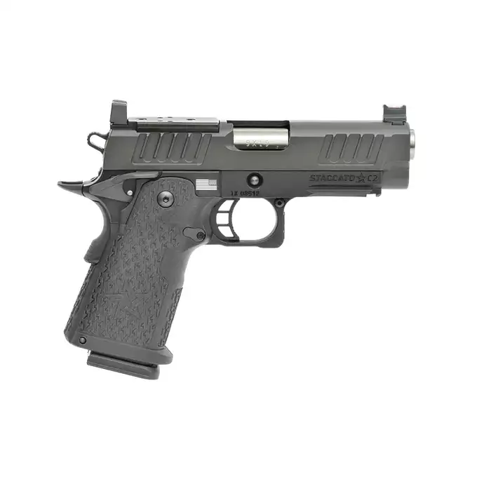 [Zestaw] Replika pistoletu STACCATO 2011 C2 Licencjonowane przez EMG - Black [6MMPROSHOP] + Standard Performance Green Gas 500ml [Nimrod]