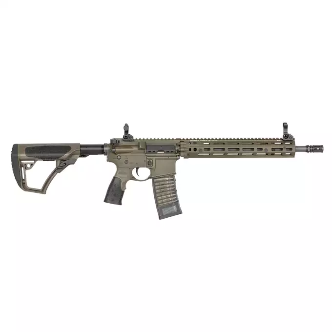 [Zestaw] Replika gazowa karabinka Daniel Defense DDM4 MK18 RIII 12.5 Lightning Serie - Brown [EMG] + Kolimator Frenzy Plus 1x31x26 Red Dot [Vector Optics]