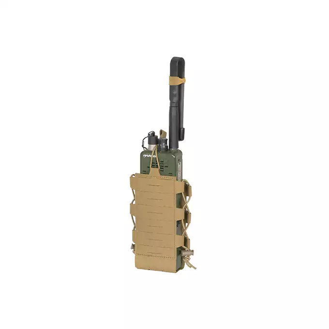 Laser Cut Adjustable Radio / Bottle Pouch with Shockcord - Tan [8FIELDS]