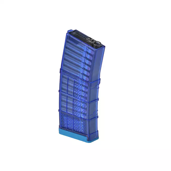 [Zestaw] Magazynek mid-cap Lancer System L5 5.556 Niebieski-180-kulek [EMG]
