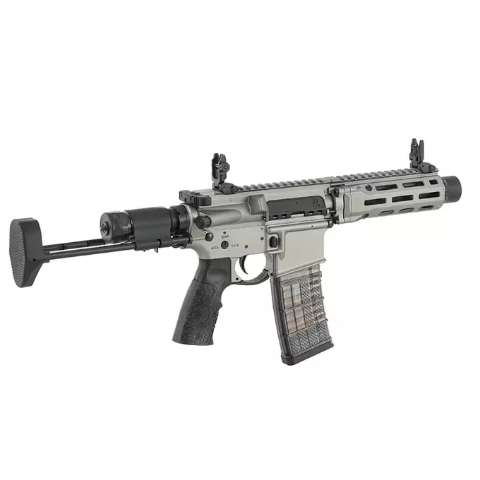 [Zestaw] Gazowa replika Daniel Defense DDM4 CQB PDW - GREY [EMG] + Standard Performance Green Gas 500ml [Nimrod]