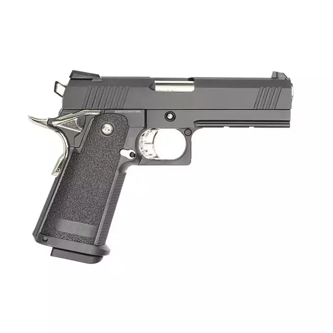 [Zestaw] Replika pistoletu 3301 z systemem Gas Blowback (GBB) - Black [Golden Eagle] + Standard Performance Green Gas 500ml [Nimrod]