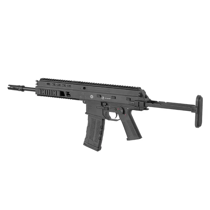[Zestaw] Replika karabinka B&amp;T APC 556 ETU - Black [ASG] + Magazynek Mid-Cap na 220 kulek do AR15/M4/M16 -  Black [DE]