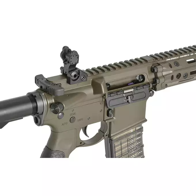 [Zestaw] Replika gazowa karabinka Daniel Defense DDM4 MK18 RIII 12.5 Lightning Serie - Brown [EMG] + Magazynek LANCER L5 5.56 AWN Green Gaz do karabinków gazowych CGS, MWS - Black [EMG]