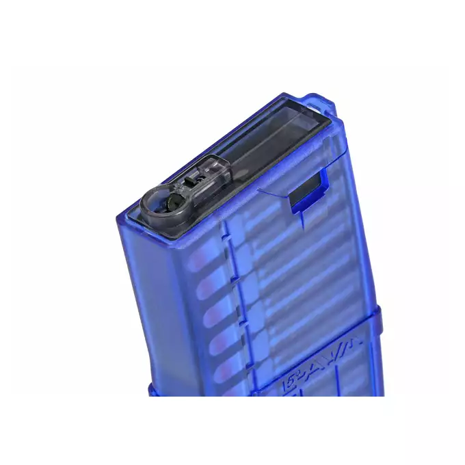 [Zestaw] Magazynek mid-cap Lancer System L5 5.556 Niebieski-180-kulek [EMG]
