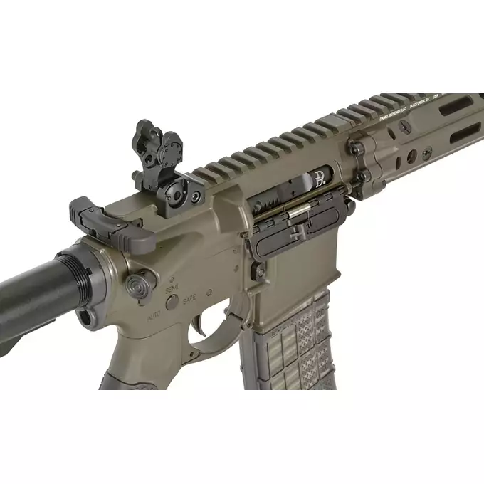 [Zestaw] Replika gazowa karabinka Daniel Defense DDM4 MK18 RIII 9.5 Lightning Serie - Brown [EMG] + 30-kulkowy gazowy magazynek treningowy Lancer L5AWM 5.56 - niebieski [EMG]