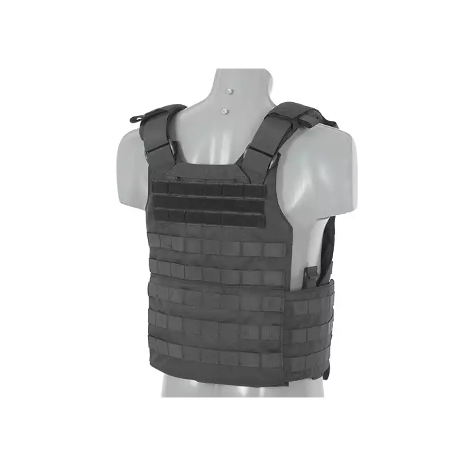 [Zestaw] Kamizelka taktyczna Goliath XL- Black [8FIELDS] + Elastyczna podwójna ładownica na magazynki pistoletowe - Czarny