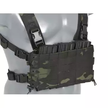 Chest Rig COMPACT - Buckle-up, MOLLE Laser Cut - Multicamo Black [8FIELDS]