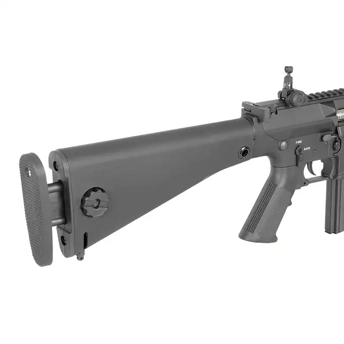 [Zestaw] Replika Airsoftowa EC-901 Edycja Advanced (ulepszony gearbox) - Black [E&amp;C] + Teleskopowy dwójnóg na szynę R.I.S. [WELL]