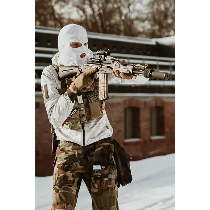 [Zestaw] Replika Karabinka AK-105 Sports Line ETU [S&amp;T] + Stalowy Mid-Cap na 140 kulek do AK74 - Black [BattleAxe]