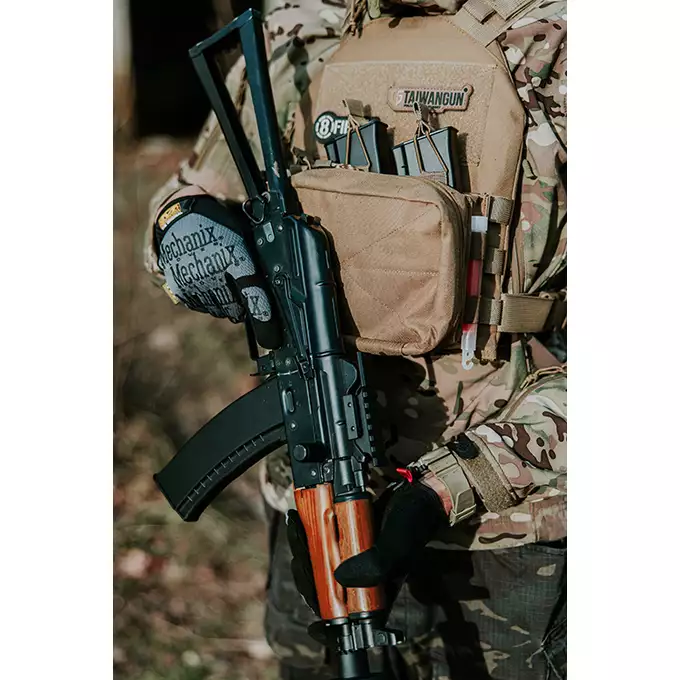 [Zestaw] CM.045A HIGH-SPEED [CYMA] + Stalowy Mid-Cap na 140 kulek do AK74 - Black [BattleAxe]