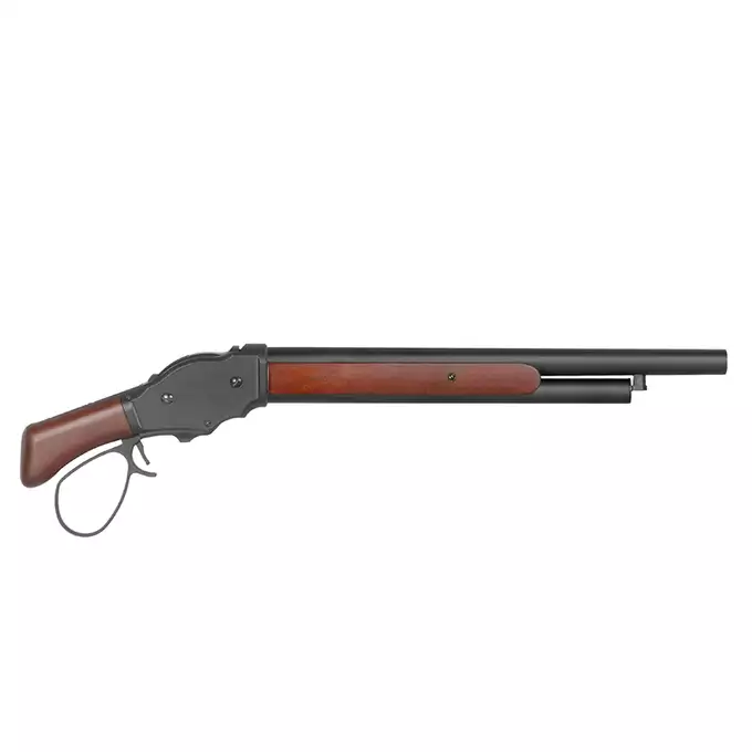 [Zestaw] Replika strzelby M1887 Lever Action - Real Wood [S&amp;T] + Zestaw 5 Naboi na 3 Kulek do Strzelby M1887 Green Gaz [S&amp;T]