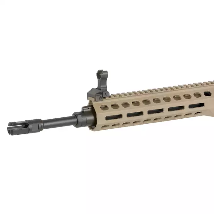 [Zestaw] Replika Barrett Rec10 Eshooter ETU - TAN [EMG] + Magazynek Mid-Cap Lancer L7AWM 7.62 na 180 kulek do AR-10/SR-25 [EMG]