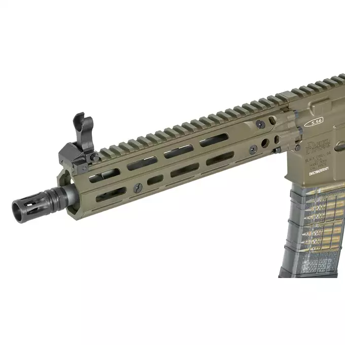 [Zestaw] Replika gazowa karabinka Daniel Defense DDM4 MK18 RIII 9.5 Lightning Serie - Brown [EMG] + Magazynek LANCER L5 5.56 AWN Green Gaz do karabinków gazowych CGS, MWS - Black [EMG]
