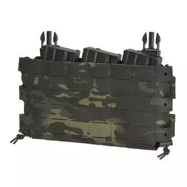 Buckle-up COMPACT Panel - insert for 3 magazines, MOLLE Laser Cut - Multicam Black [8FIELDS]