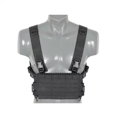 Chest Rig COMPACT - Buckle-up, MOLLE Laser Cut - Black [8FIELDS]