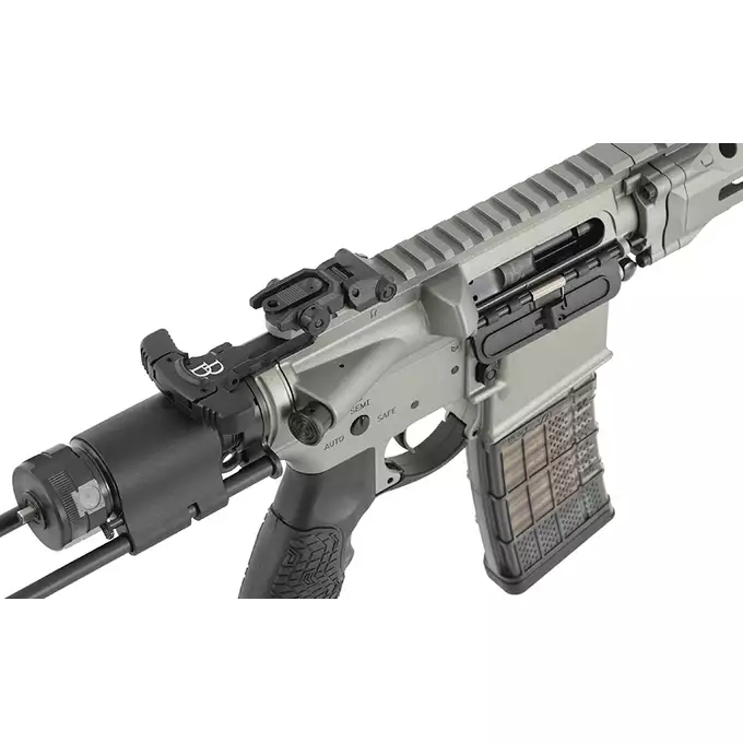 [Zestaw] Gazowa replika Daniel Defense DDM4 CQB PDW - GREY [EMG] + Magazynek LANCER L5 300blk AWN Green Gaz do karabinków gazowych CGS, MWS - Black [EMG]