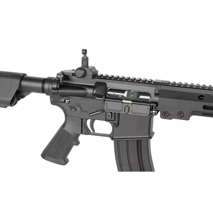 [Zestaw] Karabinek MC6595M (Zasilany Green Gazem) - Black [Golden Eagle] + Standard Performance Green Gas 500ml [Nimrod]