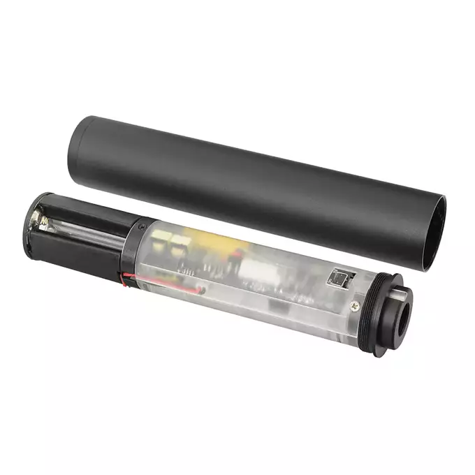 [Zestaw] Tłumik dźwięku podświetlający kulki Mod.1 - Black [FMA] + Bateria R03 AAA 1,5V HEAVY DUTY [Rocket]