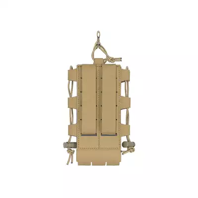 Laser Cut Adjustable Radio / Bottle Pouch with Shockcord - Tan [8FIELDS]
