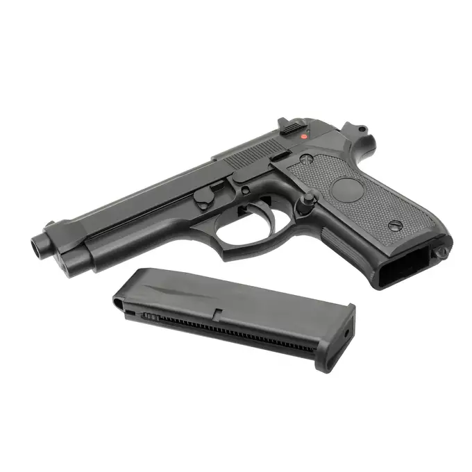 [Zestaw] ST92F Non-Blowback Airsoft Gas Pistol - Black [STTi] + Light Performance Blue Gas [Nimrod]