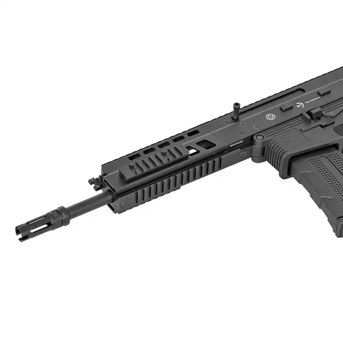 [Zestaw] Replika karabinka B&amp;T APC 556 ETU - Black [ASG] + Polimerowy magazynek STRIKE MAG na 210 kulek do M4/AR15 [EMG]