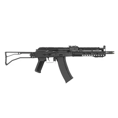 [Zestaw] Replika karabinka SLR AK-105 ETU Eshooter [CYMA] + Stalowy Mid-Cap na 140 kulek do AK74 - Black [BattleAxe]