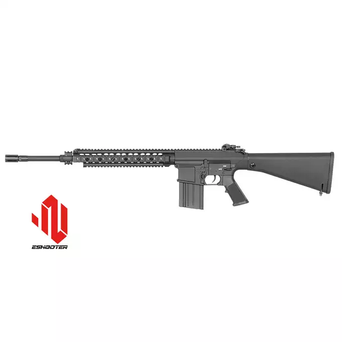 [Zestaw] Replika Airsoftowa EC-901 Edycja Advanced (ulepszony gearbox) - Black [E&amp;C] + Magazynek Mid-Cap Lancer L7AWM 7.62 na 180 kulek do AR-10/SR-25 [EMG]