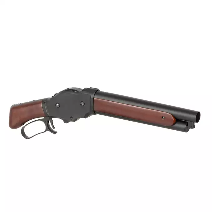 [Zestaw] Replika strzelby M1887 Short lever Action - Real Wood [S&amp;T] + Zestaw 5 Naboi na 3 Kulek do Strzelby M1887 Green Gaz [S&amp;T]
