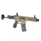 [Zestaw] Replika Daniel Defense DDM4 PDW SBR ESHOOTER ETU - FDE [EMG] + Polimerowy magazynek STRIKE MAG 210 kulek do M4/AR15 - TAN [EMG]