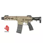 [Zestaw] Replika Daniel Defense DDM4 PDW SBR ESHOOTER ETU - FDE [EMG] + Polimerowy magazynek STRIKE MAG 210 kulek do M4/AR15 - TAN [EMG]