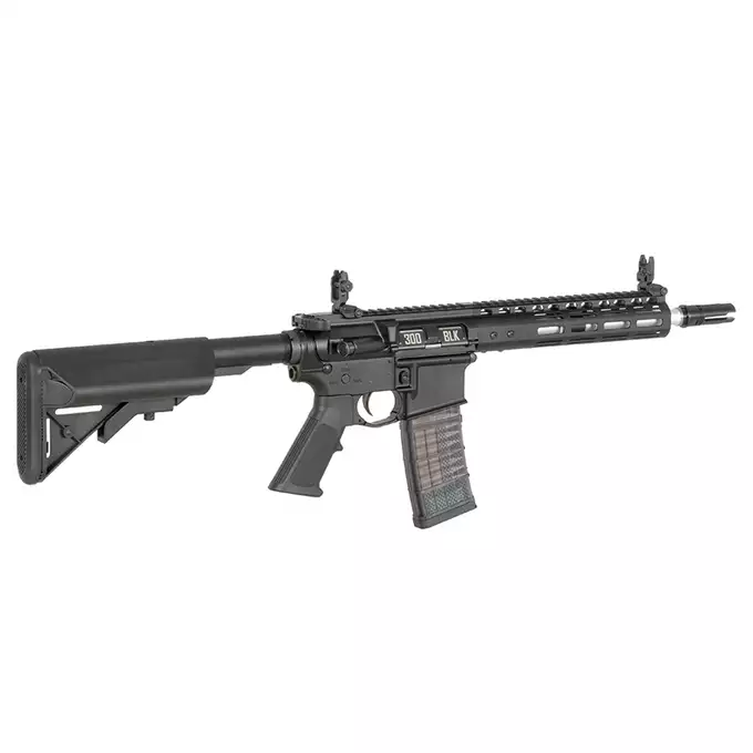 [Set] Noveske 10.5" Gen III Shorty 300BLK GBBR Replica - Black [EMG] + 30rd Lancer L5AWM 300BLK Style Train-Safe GBBR Magazine - Blue [EMG]