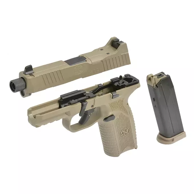 [Zestaw] Replika Pistoletu FN 509 GBB - Tan [Cybergun] + Mikrokolimator pistoletowy - Black [PCS]