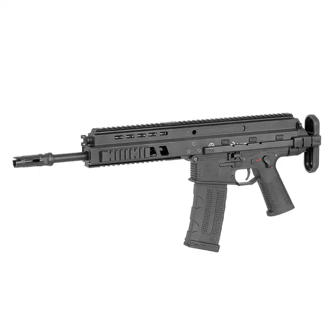 [Zestaw] Replika karabinka B&amp;T APC 556 ETU - Black [ASG] + Magazynek Mid-Cap na 220 kulek do AR15/M4/M16 -  Black [DE]