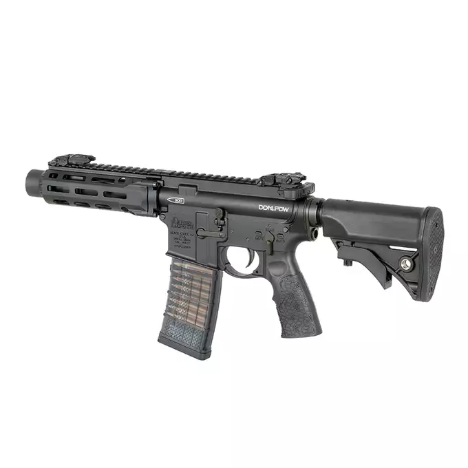 [Zestaw] Replika gazowa karabinka Daniel Defense DDM4PDW - Black [EMG] + Standard Performance Green Gas 500ml [Nimrod]