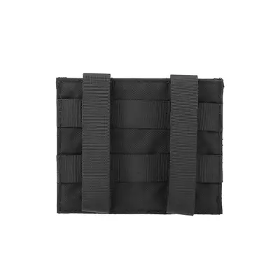 [Zestaw] Prosty Plate Carrier z atrapami miękkich wkładów balistycznych - Black [8FIELDS] + Elastyczna potrójna ładownica na magazynki pistoletowe - Czarny