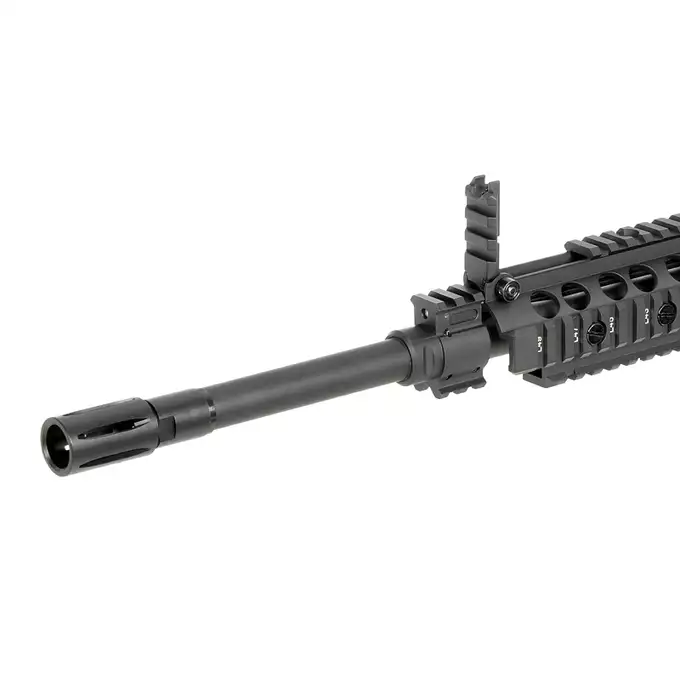 [Zestaw] Replika Airsoftowa EC-901 Edycja Advanced (ulepszony gearbox) - Black [E&amp;C] + Polimerowy magazynek Mid-Cap na 220 kulek do AR-10/SR25 - Black