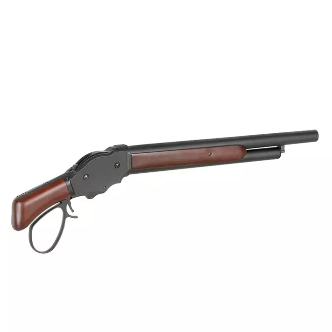 [Zestaw] Replika strzelby M1887 Lever Action - Real Wood [S&amp;T] + Zestaw 5 Naboi na 3 Kulek do Strzelby M1887 Green Gaz [S&amp;T]