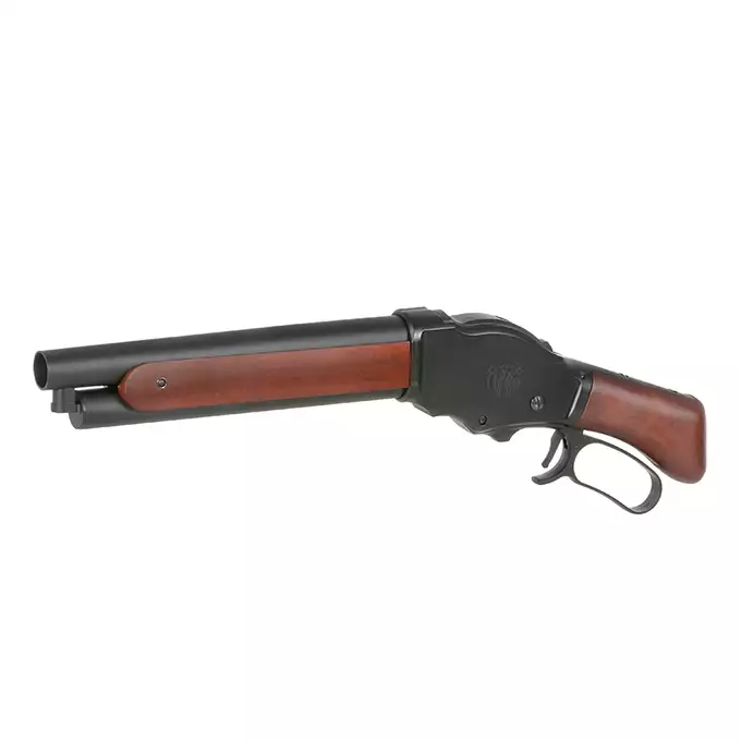 [Zestaw] Replika strzelby M1887 Short lever Action - Real Wood [S&amp;T] + Zestaw 5 Naboi na 3 Kulek do Strzelby M1887 Green Gaz [S&amp;T]